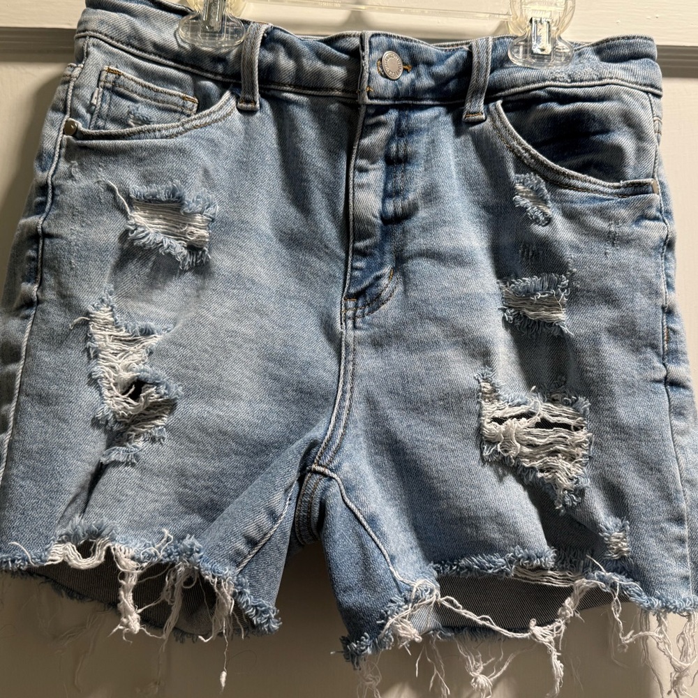 Ripped Light Blue Jean Shorts Women's Size XL Judy Blue